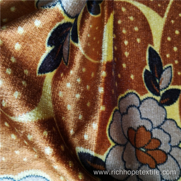 Pattern Printed 100% Polyester Velvet Fabric